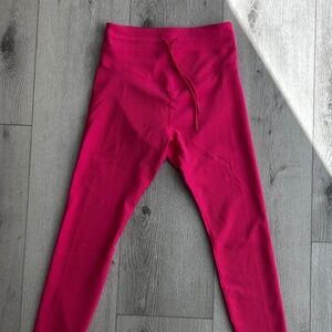 Lorna Jane Babbin Pink Flaunt It Rib Ankle Biter Leggings